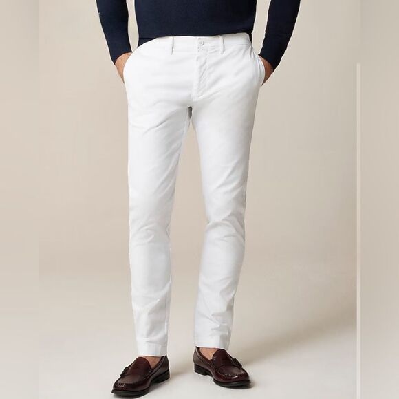 NWT J CREW 484 Slim-fit stretch chino pant in white size 32/32 - Picture 3 of 8